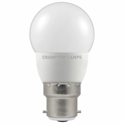 2 x LED Dimmable Round Golf Ball Light Bulb 5.5W B22 Daylight 6500K Crompton