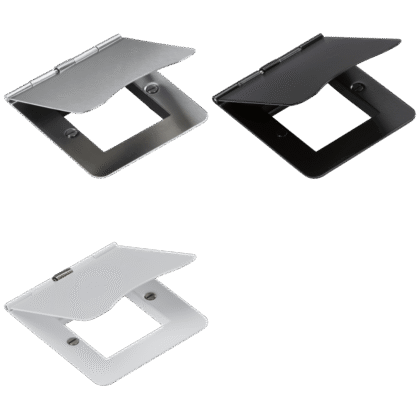 2 Gang Euro Data Module Floor Mounted Frame Plate