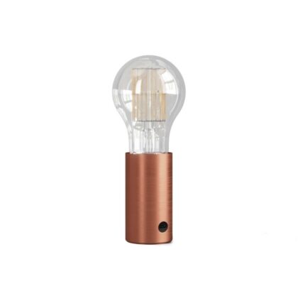 USB Powered Portable Table Lamp 1.3W E27 Light Bulb Included Brushed Copper