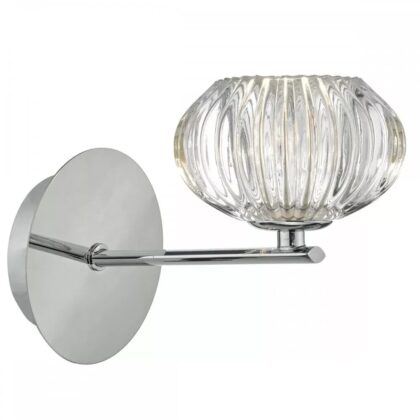 Dar Lighting Jensine Wall Light Polished Chrome, JEN0750   *EX DISPLAY*