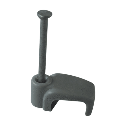 6mm (14x7) Flat Twin and Earth Cable Clips with Nail Pack of 10