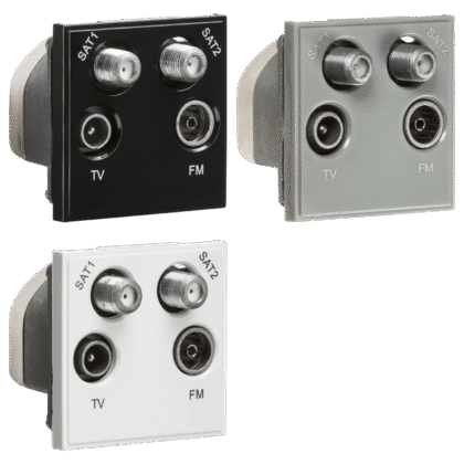 TV FM Satellite DAB Aerial Quadplex Euro Data Module Outlet Knightsbridge