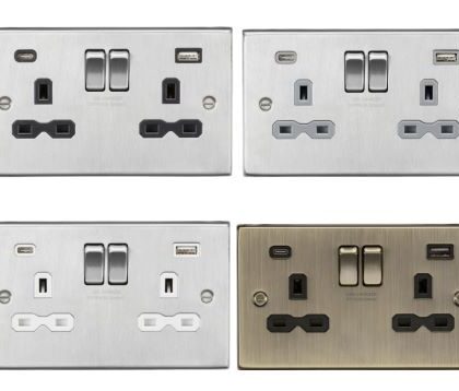 Knightsbridge 13A2G SP Switched Socket with Dual USB A+C  CS9940....