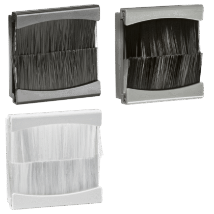 Double Gang Clip In Euro Module Brush Cable Entry 50 x 50mm Knightsbridge