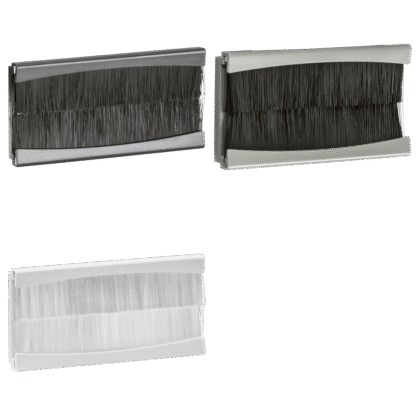 4 Gang Clip In Euro Module Brush Cable Entry 100 x 50mm Knightsbridge