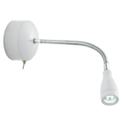 Searchlight 9917WH Flexy LED Adjustable Wall Light -Chrome & Whit *EX DISPLAY*