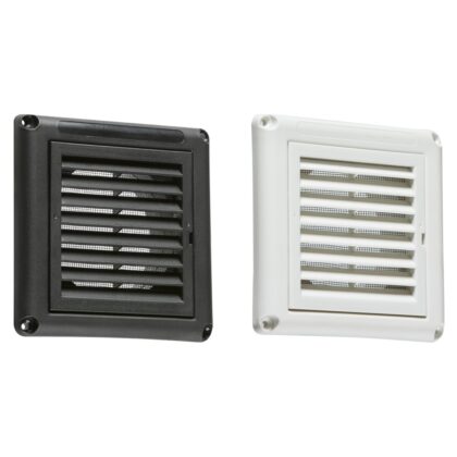 Extractor Fan Grille with Fly Screen 100mm Black or White Knightsbridge EX009