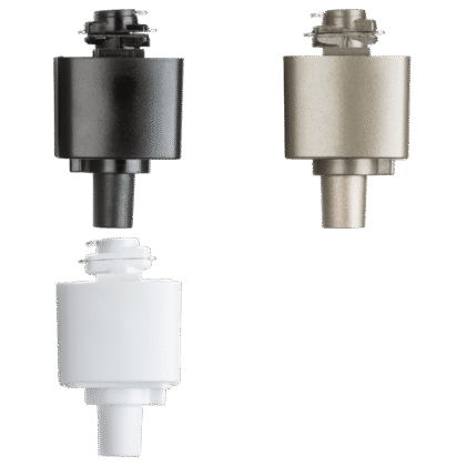 230V Mains Track Adaptor Black, White or Satin Nickel Knightsbridge TRKAD