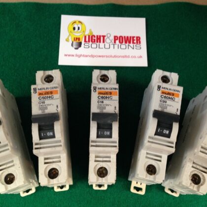 Merlin-Gerin C60HC Single Pole MCB  32A, 20A,10A, 6A Type C