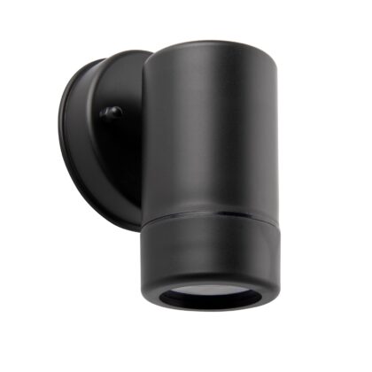 Single Outdoor Wall Light Fitting 7W GU10 IP44 Black Saxby Icarus 81008
