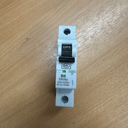 MK Sentry 6A Type B Single Pole MCB B6 5906S NEW