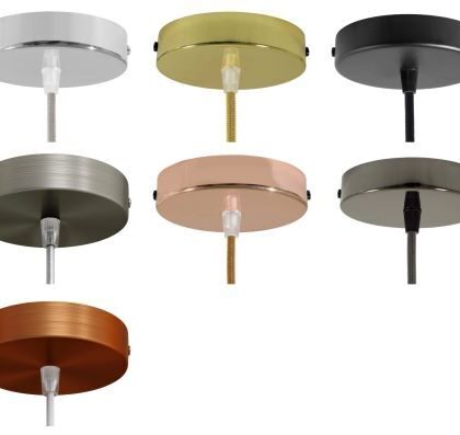 120mm Metal Ceiling Rose Plate Kit for Single Pendant Light Fitting