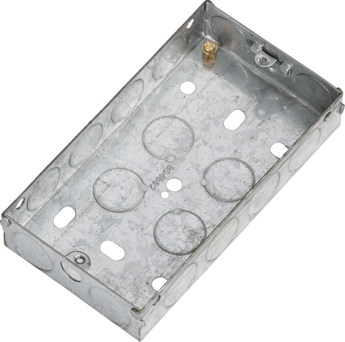 25mm Double 2 Gang Galvanised Steel Socket Back Box Knightsbridge Pack ...