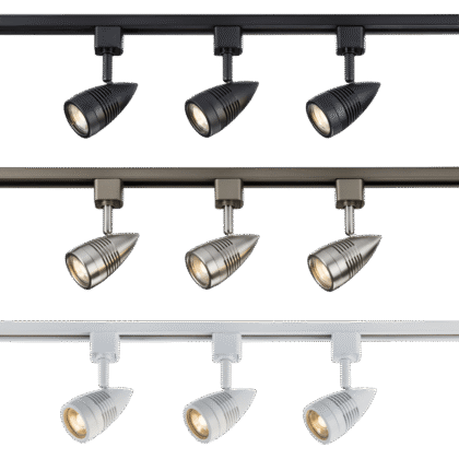 1 Metre Track Rail 3 Spotlight Kit 40W GU10 Knightsbridge TRKIT4