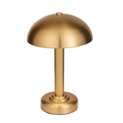Brass Dome USB Rechargeable LED Table Lamp with 3 Stage Touch Dimmer
