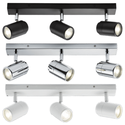 Triple 3 Bar Ceiling Spotlight 3 x 20W GU10 Knightsbridge BA03B3