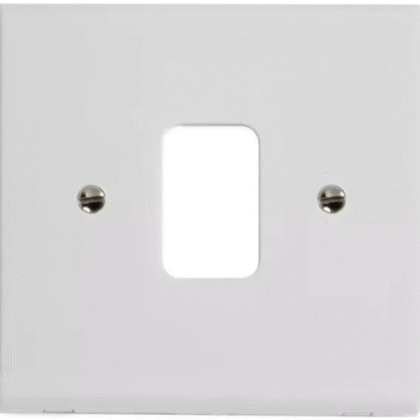 DETA Grid Switch G3301   1 Gang Module Plate Front - WHITE SLIM LINE