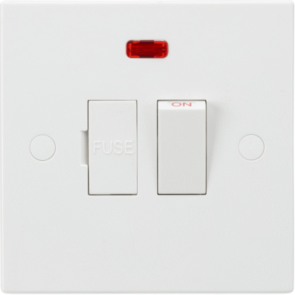 13A Single Gang Switched Fused Spur Unit with Neon White Kngihtsbridge SN6300N