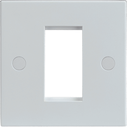 Single Gang Euro Data Module Plate White Knightsbridge NET1GWH