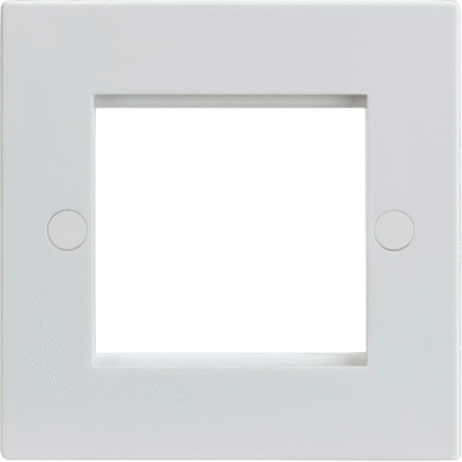 Double Gang Euro Data Module Plate White Knightsbridge NET2GWH