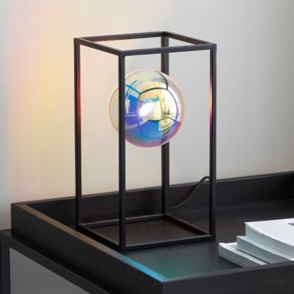 Magic Floating Iridescent Glass Sphere Orb Bubble Table Desk Lamp