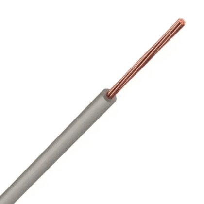 Single Stranded Cable 4mm Grey 6191X 1m
