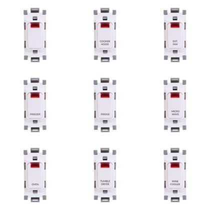 Deta 20A DP Grid Switch Module with Neon White