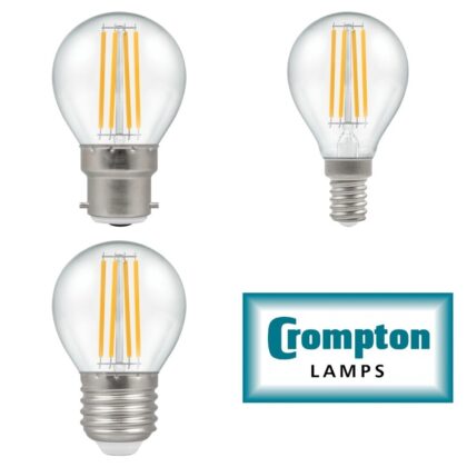 LED Filament Golf Ball Light Bulb 6.5W 60W B22 BC E14 SES E27 ES Warm White