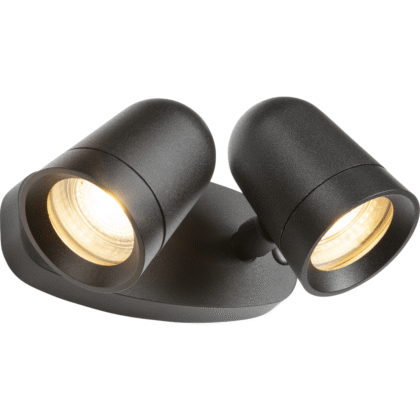 Outdoor Twin Flood Security Spot Wall Light IP54 GU10 Die Cast