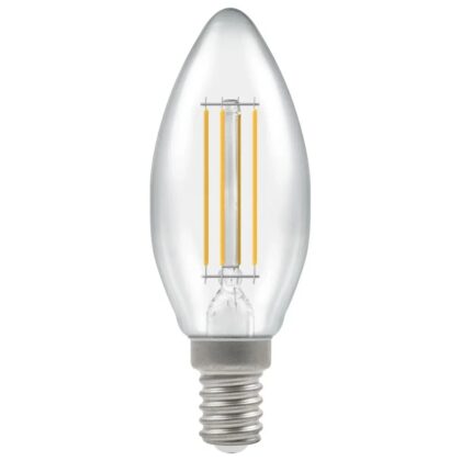 LED Dimmable Candle Filament Light Bulb 5W E14 Cool White 4000K Crompton 15555