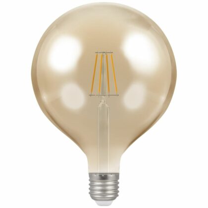 LED Vintage Retro Filament 125mm Globe Light Bulb 7W E27 2200K Crompton