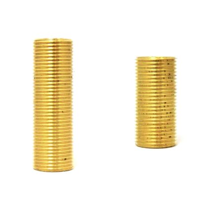 2 x 1/2" Diameter Brass Tube Nipple 1" or 1 1/2" length 26tpi Allthread