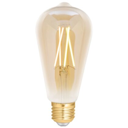 LED Wiz Smart Squirrel Cage Antique Filament Light Bulb 6.5W E27 CCT 4lite