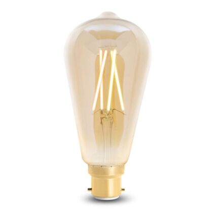 LED Wiz Smart Squirrel Cage Antique Filament Light Bulb 6.5W B22 CCT 4lite