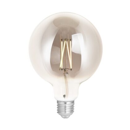 LED Wiz Smart 125mm Globe Smoked Glass Light Bulb 6.5W E27 CCT 4lite