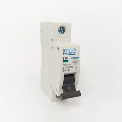 British General 10A Type B Single Pole MCB 230/400V B10 CUMB10