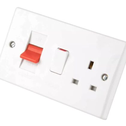Schneider GET - GU4000 - 45a Double Pole Cooker Control + Socket