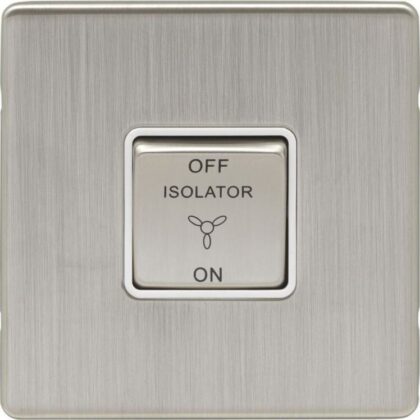 EUROLITE SATIN NICKEL FAN ISOATOR SWITCH ECSNFSW SNB
