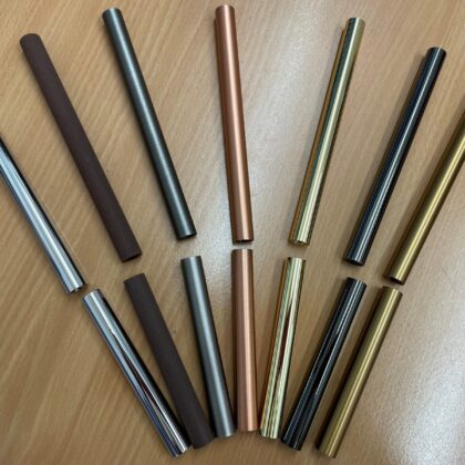 Metal Extension Tube Rod Light fitting Brass copper bronze chrome shade