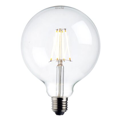 2 X LED 125mm Clear Globe Filament Light Bulb 7W Warm White 2700K Saxby 76802