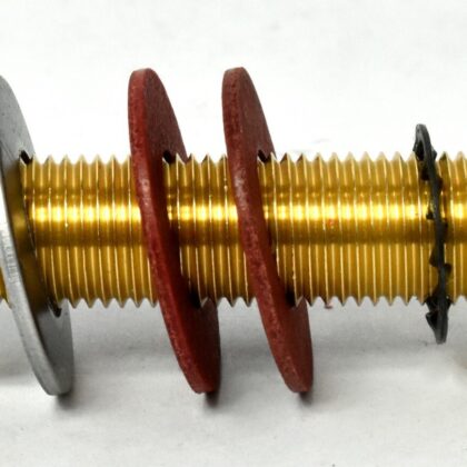 M10 10mm Brass Lamp Holder Fixing Kit 50mm Threaded Rod with Hex Nut and Washers