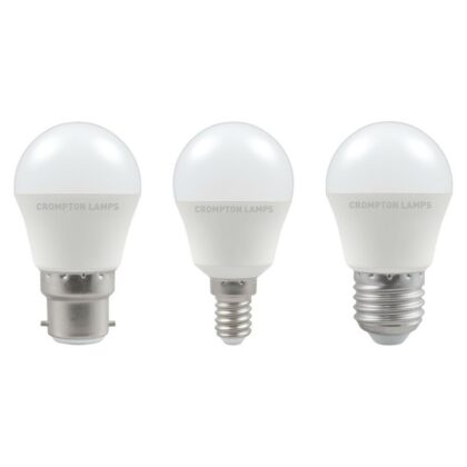 x2 LED Dimmable Round Golf Light Bulb 5W B22 E14 E27 Crompton