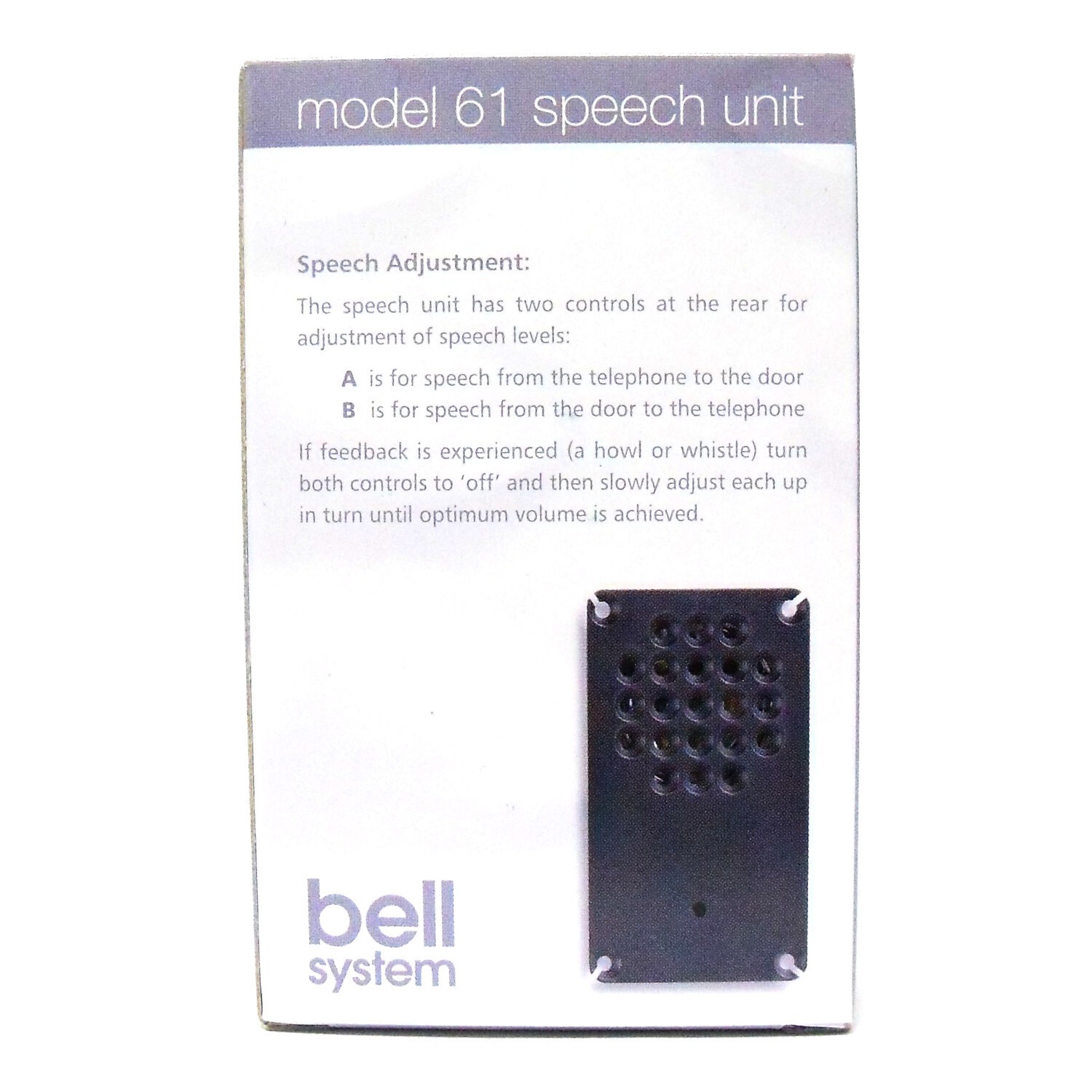 Bell System Model 61 Microphone Speech Module Unit Door Entry System ...