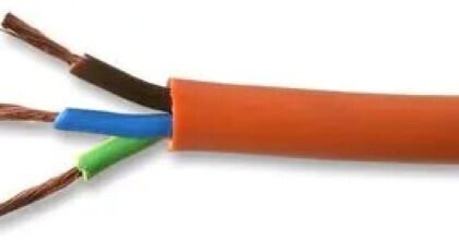 3183Y  3 CORE 1MM CABLE ORANGE - 10M LENGTH