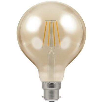 LED Globe Light Bulb Vintage Filament 5W B22 Warm White 2200K Crompton 4283
