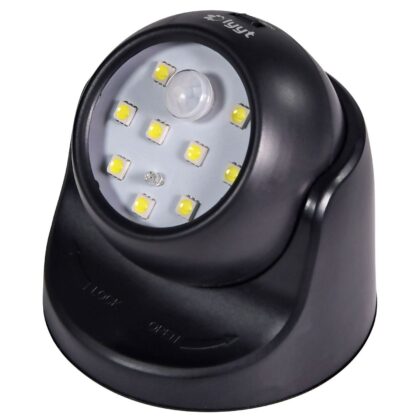 Battery Powered LED Outdoor Wall Light with PIR Motion Sensor Detector Lyyt