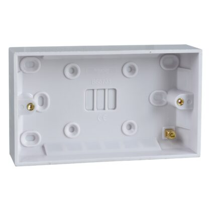 2 X 25mm 2 Gang Moulded Pattress Back Box Schneider Exclusive GPAT2G25