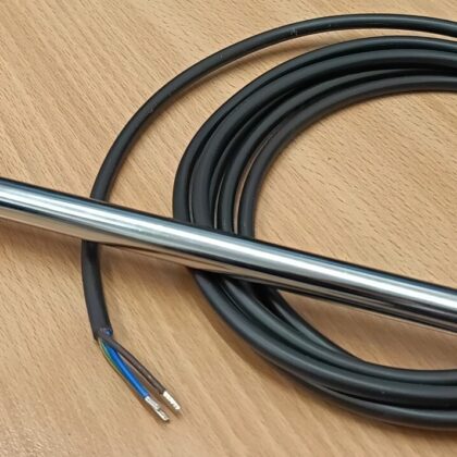 Chrome Unswitched Pre Wired Table Lamp Kit with 2.5-5m Flex Cable and 20cm Tube