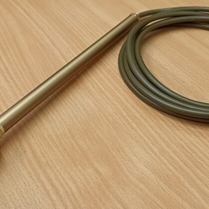Brass Switched Pre Wired Table Lamp Kit with 2.5-5m Flex Cable and 20cm Tube