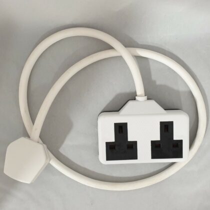 Trailing Socket High Impact Rubberized Extension 13A 2 Gang Extension Lead